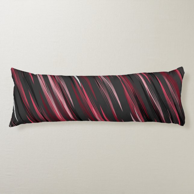 Schwarz-Rosa- und Graustreifen Seitenschläferkissen (Vorderseite)