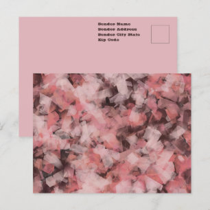 Schwarz-Rosa Weiß Moderne Geometrie Abstrakt Postkarte