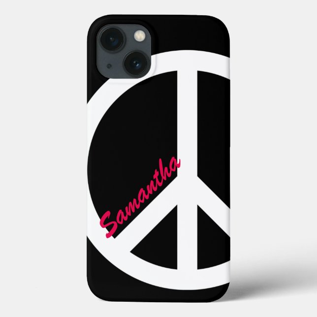 Schwarz-Rosa-Zeichen Case-Mate iPhone Hülle (Rückseite)