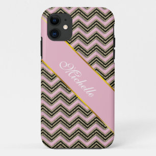 Schwarz-Rosa-Zigzag-Muster Case-Mate iPhone Hülle