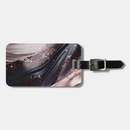 Schwarz-Rose-Gold-Hintergrund Gepäckanhänger