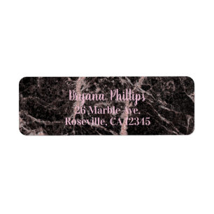 Schwarz & Rose Gold Rosa Glitzer Marmorschlauch