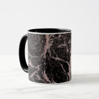 Schwarz & Rose Gold Rosa Glitzer Marmorschlauch