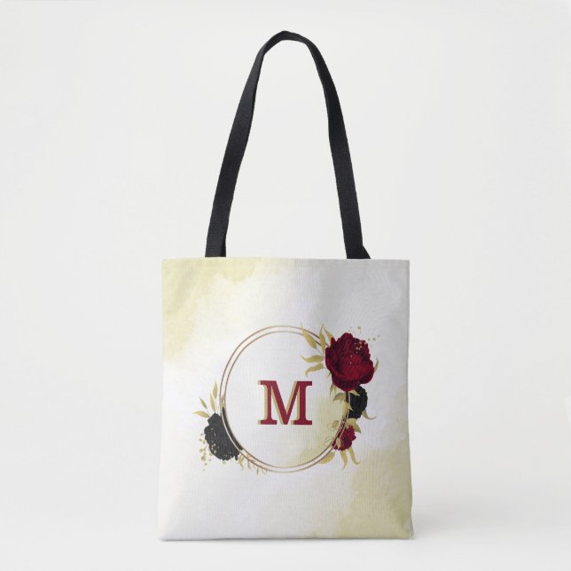 Schwarz-Rot-Blume-Gold-Blätter (Vorderseite)