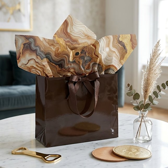 Schwarz-Rot-Braun-Gelb-Gold-Marmor Art-Muster Seidenpapier (Von Creator hochgeladen)