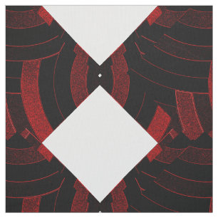 Schwarz/Rot-Chic-Chevronen Stoff