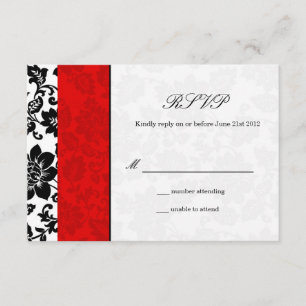 Schwarz-Rot-Damaske-Hochzeit-UAWG RSVP Karte