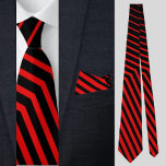 Schwarz-Rot-Farbstreifen Krawatte<br><div class="desc">Schwarz Rot farbenfroh gestreifte Halsbinsel.</div>