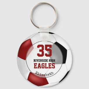 Schwarz-Rot-Fußballteam Schlüsselanhänger