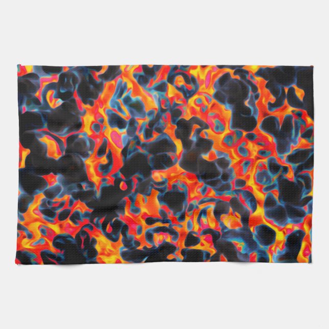 Schwarz-Rot-Gelb Geschirrtuch (Horizontal)