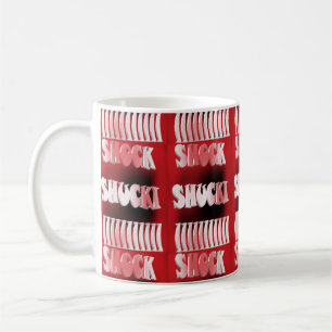 Schwarz-Rot-gemustert Kaffeetasse