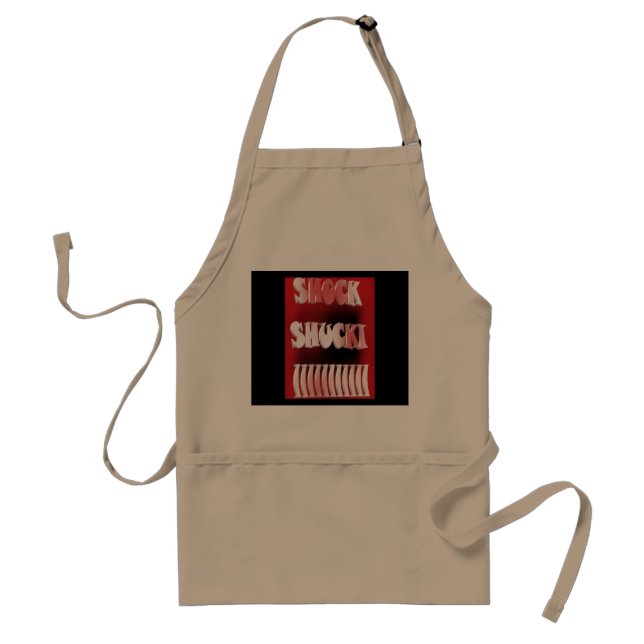 Schwarz-Rot-gemustert Schürze (Vorne)