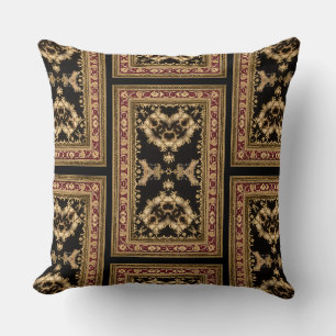 Schwarz-Rot-Gerahmte Medallion Pillow Kissen