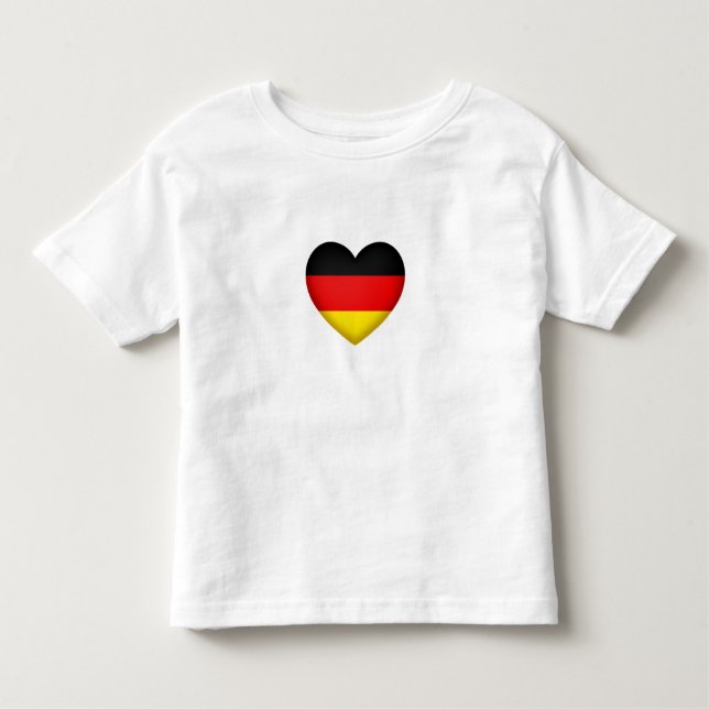 Schwarz-Rot-Gold Heart Emblem Kleinkind T-shirt (Vorderseite)