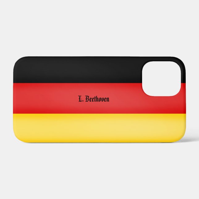 Schwarz Rot Gold - Personalisierte Flagge Deutschl Case-Mate iPhone Hülle (Rückseite (Horizontal))