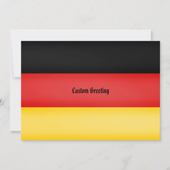 Schwarz Rot Gold - Personalisierte Flagge Deutschl Einladung (Vorderseite)