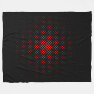 Schwarz-Rot-Halbton-Herz-Muster Fleecedecke