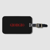 Schwarz Rot Ihr Name Minimalistisch Personal Moder