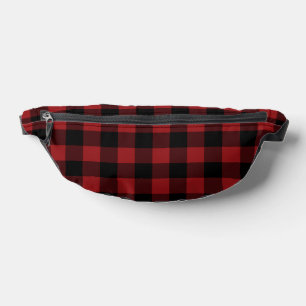 Schwarz-Rot-Karo-Fanny Pack Bauchtasche