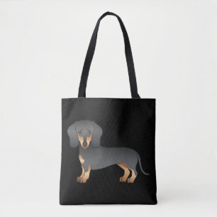 Schwarz-Rot-Kurzhaar-Dachshund-Hund - Schwarz