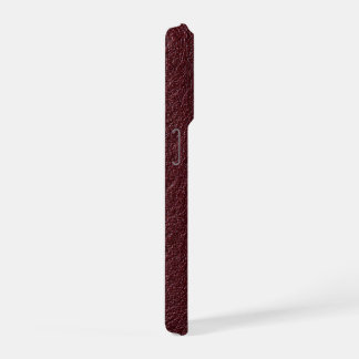 Schwarz-Rot-Ledereffekt iPhone 15 Pro Hülle