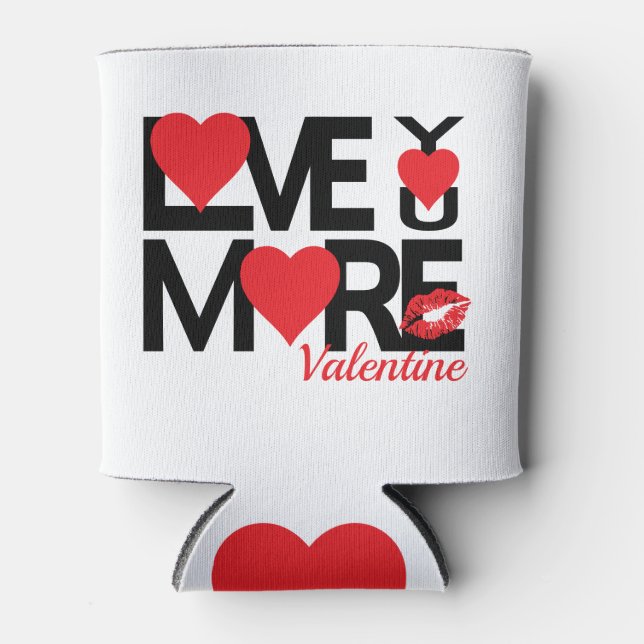 Schwarz-Rot-Liebe Mehr Dosenkühler (Vorderseite)