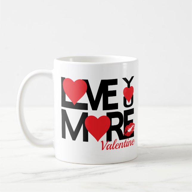 Schwarz-Rot-Liebe Mehr Kaffeetasse (Links)