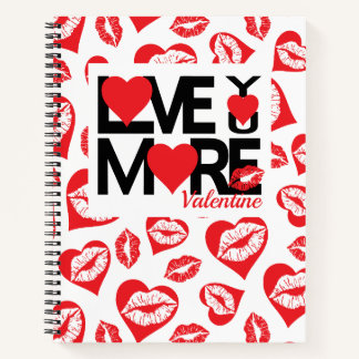 Schwarz-Rot-Liebe Mehr Notizbuch