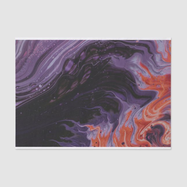 Schwarz-Rot-Marmor Seidenpapier (Vorderseite)