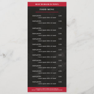 Schwarz, rot menükarte