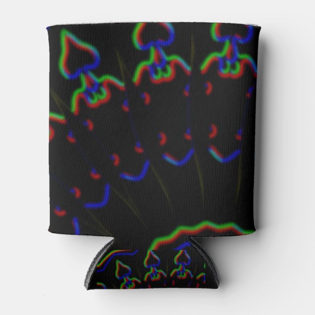 schwarz-rot-MODERN Dosenkühler (Vorderseite)