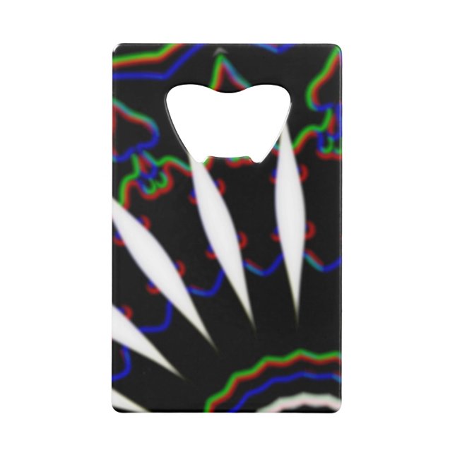 schwarz-rot-MODERN Geldbeutel Flaschenöffner (Vorderseite)