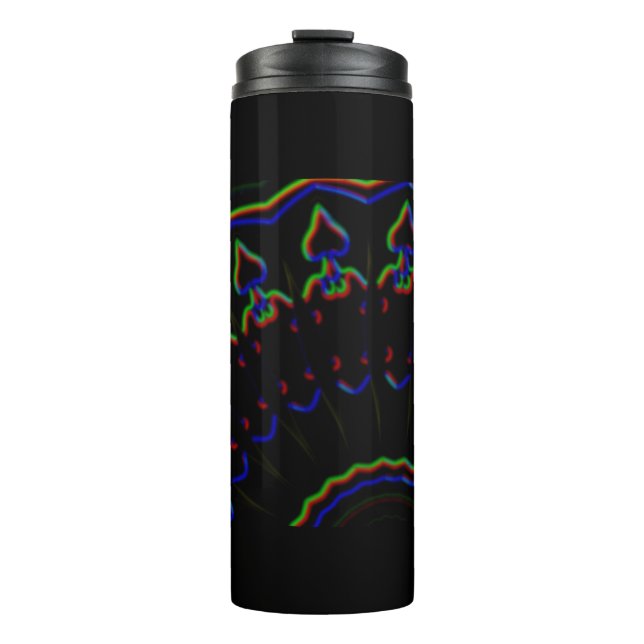 schwarz-rot-MODERN Thermosbecher (Vorderseite)