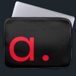 Schwarz-Rot-Monogramm-Anfangsbuchstaben Moderner S Laptopschutzhülle<br><div class="desc">Dieses Produkt mit einem einfachen,  aber auffälligen Design kann Sie in der Menge hervorheben. Das minimalistische und moderne Design des Hotels wird sofort Aufmerksamkeit erregen.</div>