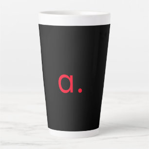 Schwarz-Rot-Monogramm-Anfangsbuchstaben Moderner S Milchtasse