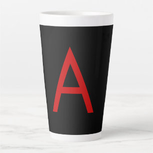 Schwarz-Rot-Monogramm-Anfangsbuchstaben Moderner S Milchtasse