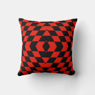 Schwarz-Rot-Reversible Throw-Kissen Kissen
