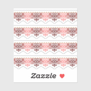 Schwarz, rot, Spitze, rot, offen Aufkleber