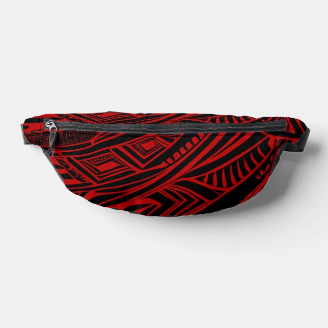 Schwarz-Rot-Stämme Abstrakt Bauchtasche (Ablage )