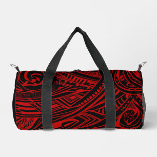 Schwarz-Rot-Stämme Abstrakt Duffle Bag