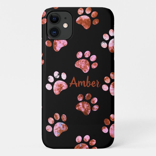 Schwarz-rot Texturfarben Druckmuster Personalisier Case-Mate iPhone Hülle (Rückseite)