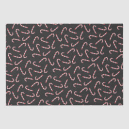 Schwarz Rot Traditionelle Candy Cane Weihnachten Seidenpapier