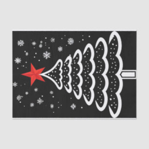 Schwarz/Rot Weihnachten Seidenpapier