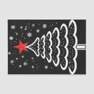 Schwarz/Rot Weihnachten Seidenpapier