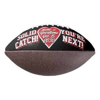 Schwarz Rot Weiß HOCHZEIT Alternative Garter Toss Football