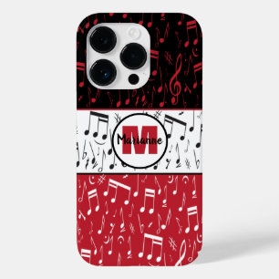 Schwarz-Rot-Weiß-Musiknoten Case-Mate-iPhone Case-Mate iPhone 14 Pro Hülle