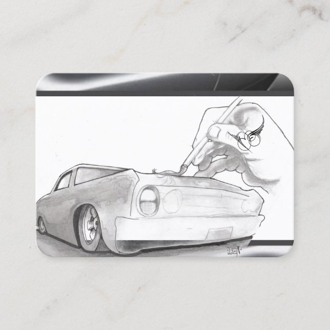 Schwarz, Rot, Weiß Visitenkarte (Vorderseite)