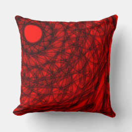 Schwarz-Rot-Zierkissen Kissen