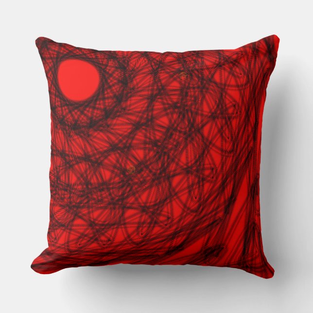 Schwarz-Rot-Zierkissen Kissen (Vorderseite)