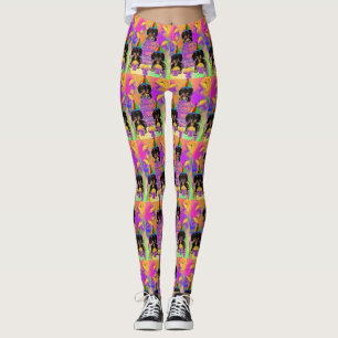 Schwarz-Rotbrauner Dachshund Leggings